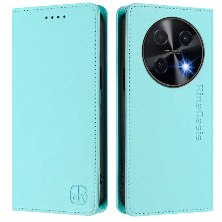 For Huawei nova 12i Global RC01 Dual-Folded Magnetic Suction RFID Leather Phone Case