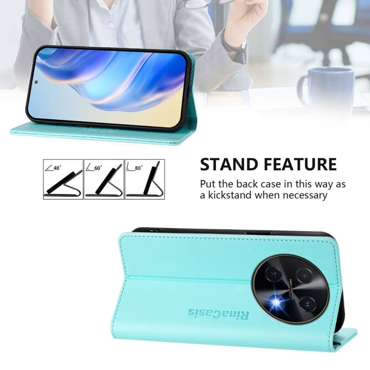 For Huawei nova 12i Global RC01 Dual-Folded Magnetic Suction RFID Leather Phone Case
