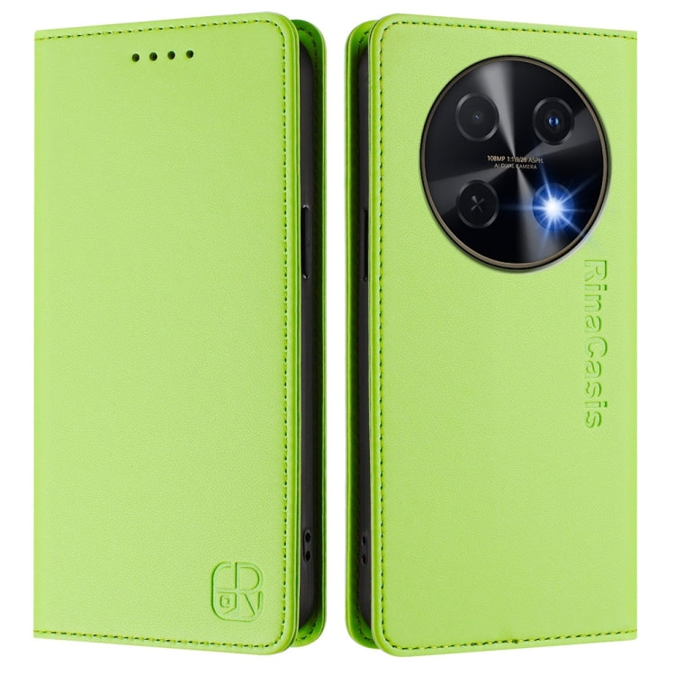 For Huawei nova 12i Global RC01 Dual-Folded Magnetic Suction RFID Leather Phone Case