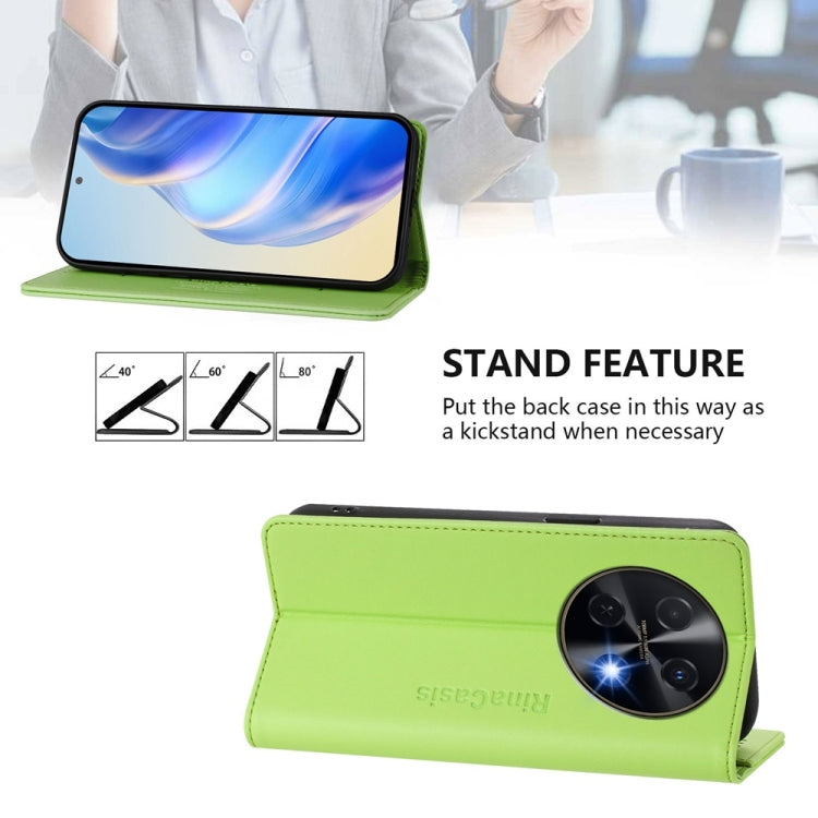 For Huawei nova 12i Global RC01 Dual-Folded Magnetic Suction RFID Leather Phone Case