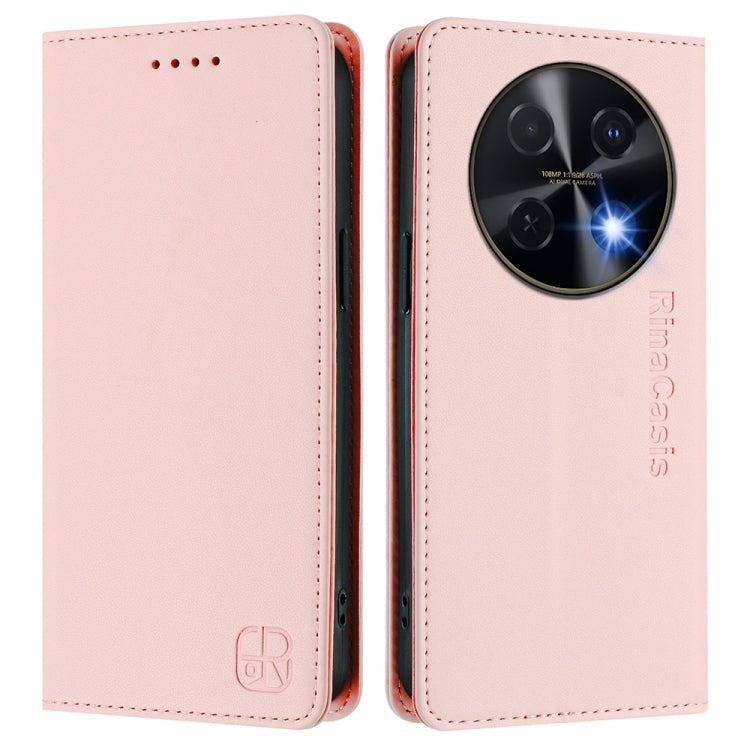 For Huawei nova 12i Global RC01 Dual-Folded Magnetic Suction RFID Leather Phone Case
