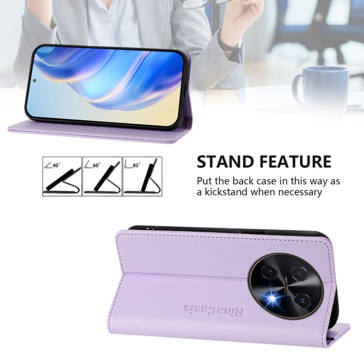 For Huawei nova 12i Global RC01 Dual-Folded Magnetic Suction RFID Leather Phone Case