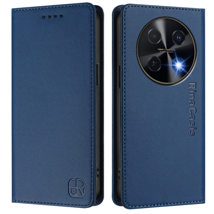 For Huawei nova 12i Global RC01 Dual-Folded Magnetic Suction RFID Leather Phone Case