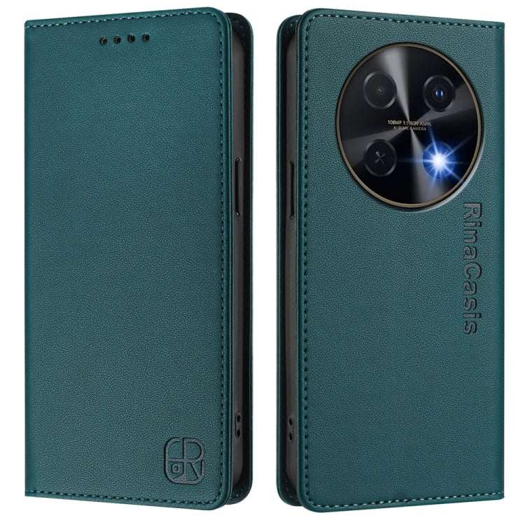 For Huawei nova 12i Global RC01 Dual-Folded Magnetic Suction RFID Leather Phone Case
