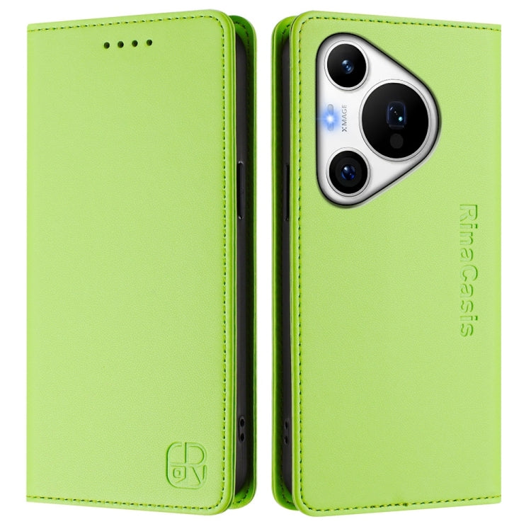 For Huawei Pura 70 Pro / Pura 70 Pro+ RC01 Dual-Folded Magnetic Suction RFID Leather Phone Case