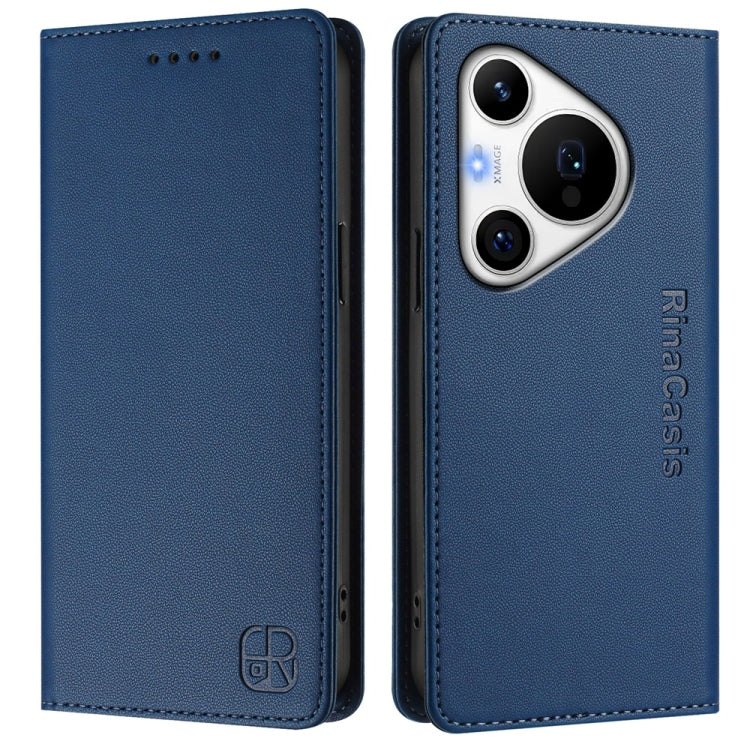 For Huawei Pura 70 Pro / Pura 70 Pro+ RC01 Dual-Folded Magnetic Suction RFID Leather Phone Case