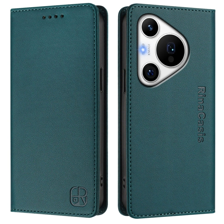 For Huawei Pura 70 Pro / Pura 70 Pro+ RC01 Dual-Folded Magnetic Suction RFID Leather Phone Case