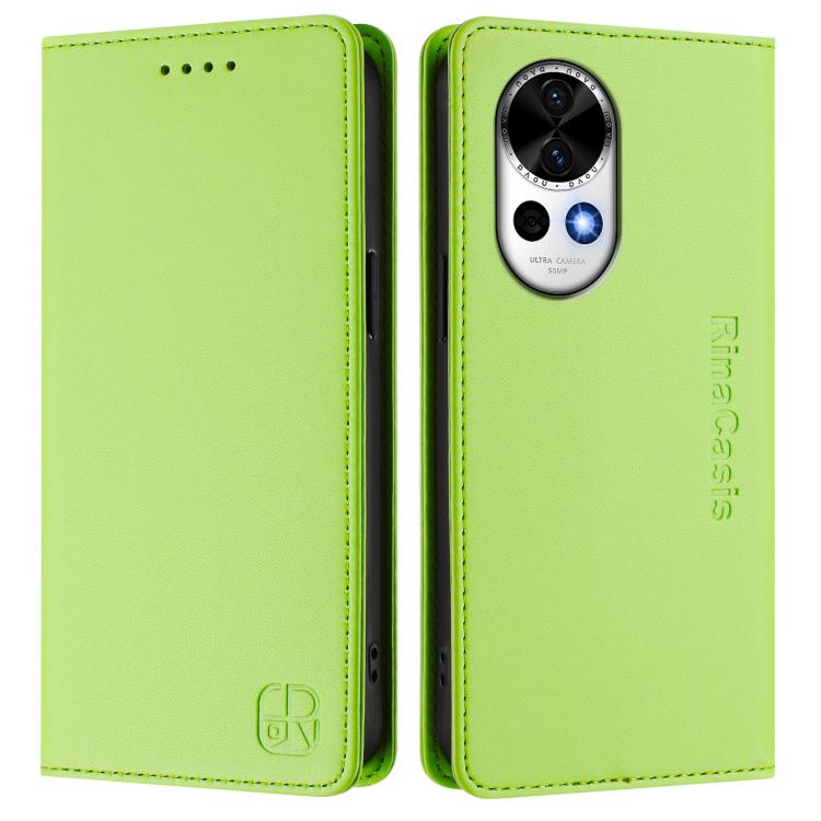 For Huawei Nova 13 / Nova 12 RC01 Dual-Folded Magnetic Suction RFID Leather Phone Case