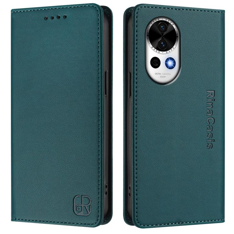 For Huawei Nova 13 / Nova 12 RC01 Dual-Folded Magnetic Suction RFID Leather Phone Case