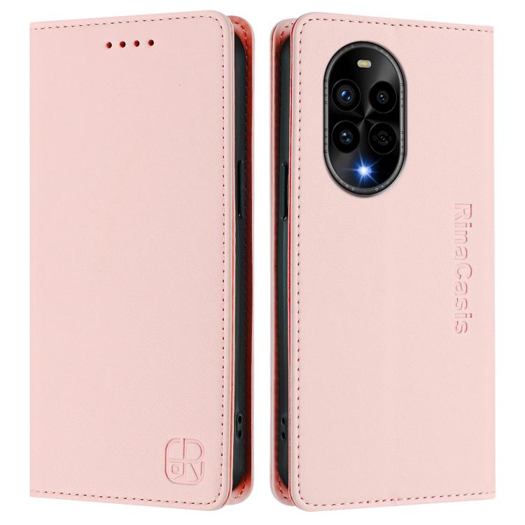 For Huawei Nova 13 Pro RC01 Dual-Folded Magnetic Suction RFID Leather Phone Case