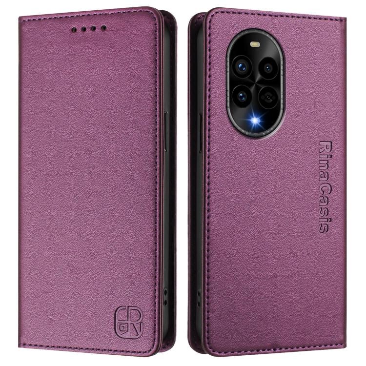 For Huawei Nova 13 Pro RC01 Dual-Folded Magnetic Suction RFID Leather Phone Case