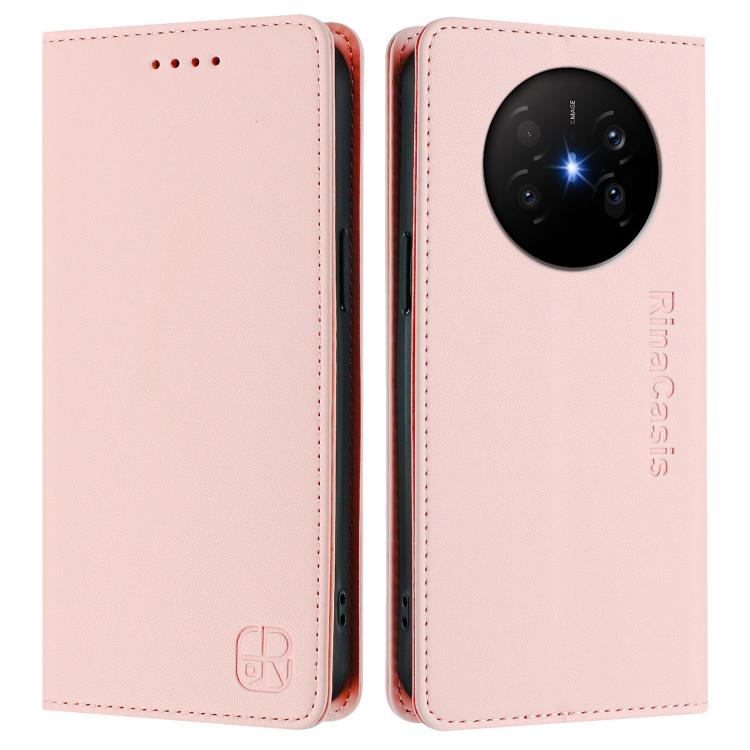 For Huawei Mate 70 Air 5G RC01 Dual-Folded Magnetic Suction RFID Leather Phone Case