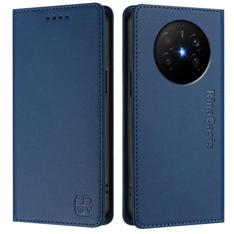 For Huawei Mate 70 Air 5G RC01 Dual-Folded Magnetic Suction RFID Leather Phone Case