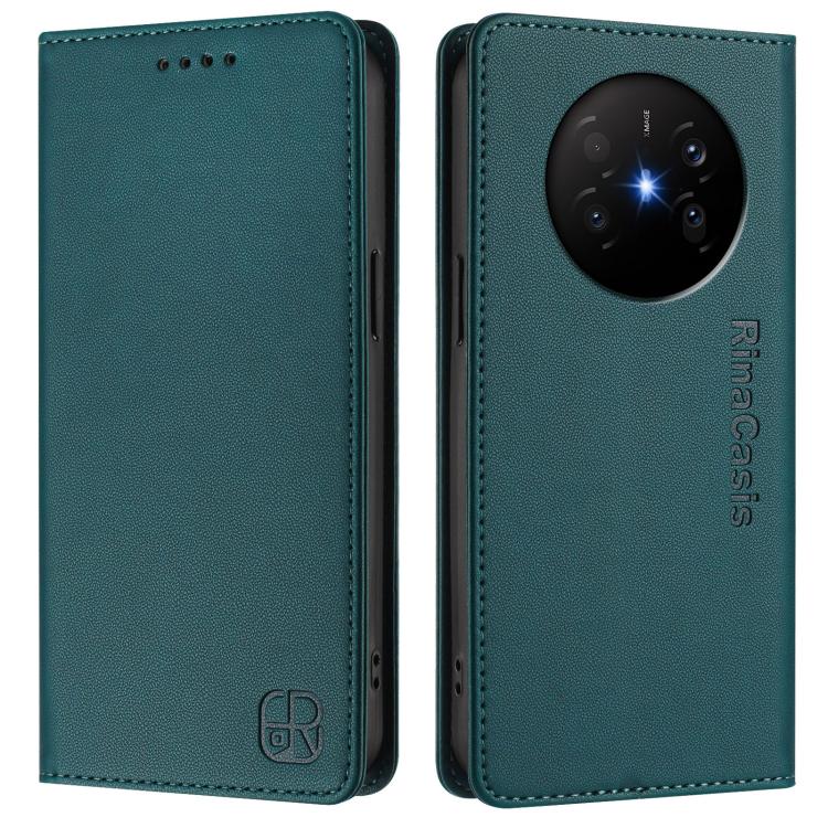 For Huawei Mate 70 Air 5G RC01 Dual-Folded Magnetic Suction RFID Leather Phone Case