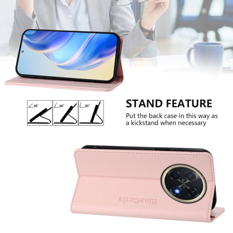 For Huawei Pura 90 Pro Max 5G RC01 Dual-Folded Magnetic Suction RFID Leather Phone Case