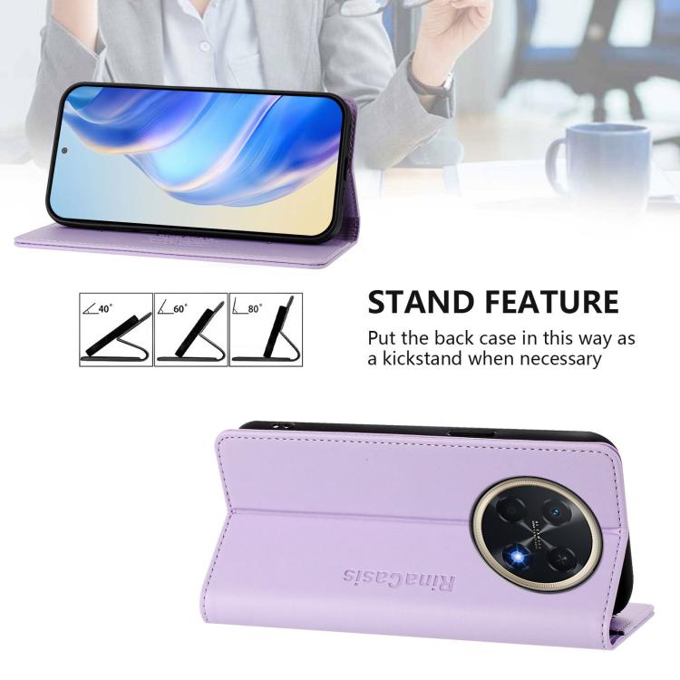 For Huawei Pura 90 Pro Max 5G RC01 Dual-Folded Magnetic Suction RFID Leather Phone Case