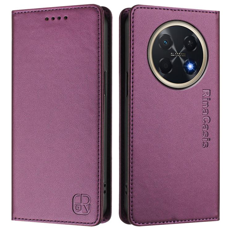 For Huawei Pura 90 Pro Max 5G RC01 Dual-Folded Magnetic Suction RFID Leather Phone Case