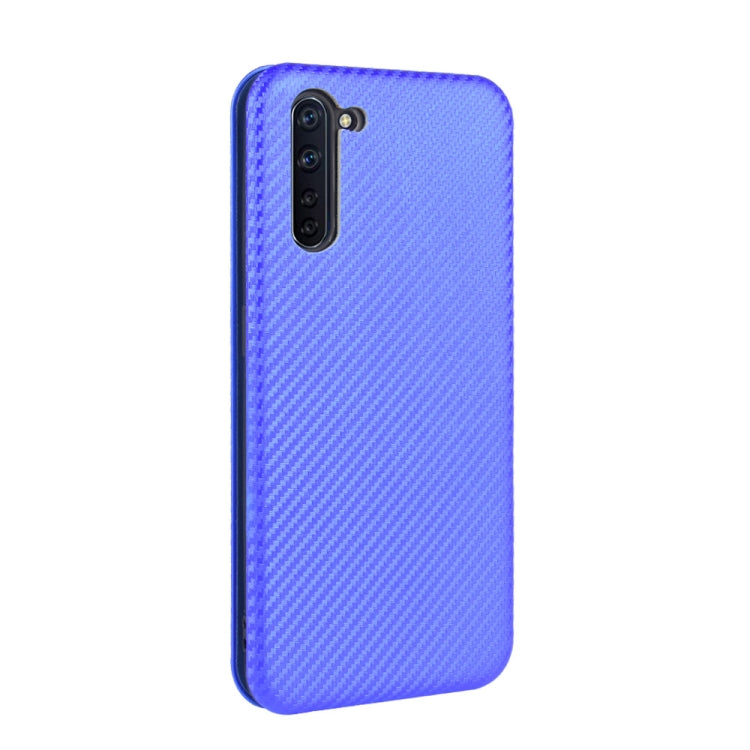 For OPPO Reno3 A(Japanese Version) Carbon Fiber Texture Horizontal Flip TPU + PC + PU Leather Case with Card Slot