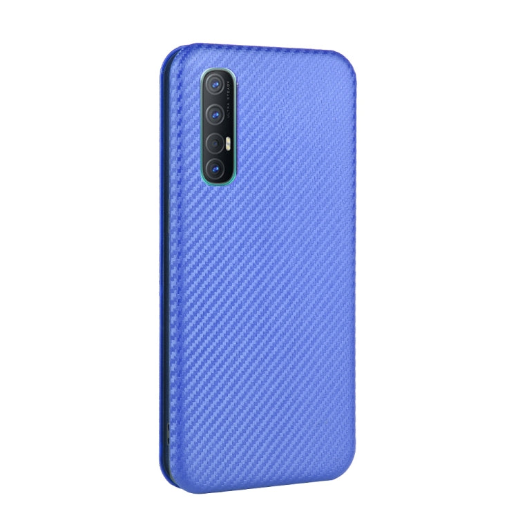 For OPPO Reno3 Pro 5G / Find X2 Neo Carbon Fiber Texture Horizontal Flip TPU + PC + PU Leather Case with Card Slot