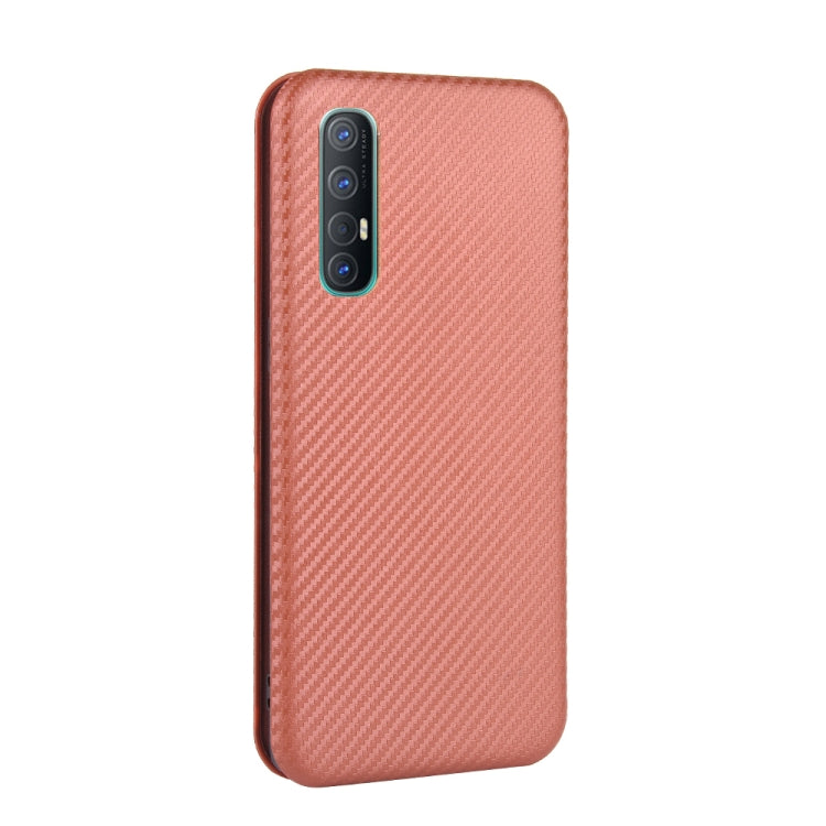 For OPPO Reno3 Pro 5G / Find X2 Neo Carbon Fiber Texture Horizontal Flip TPU + PC + PU Leather Case with Card Slot