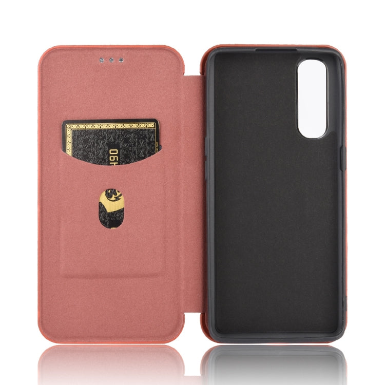 For OPPO Reno3 Pro 5G / Find X2 Neo Carbon Fiber Texture Horizontal Flip TPU + PC + PU Leather Case with Card Slot