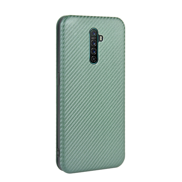 For OPPO Rnoe Ace Carbon Fiber Texture Horizontal Flip TPU + PC + PU Leather Case with Card Slot