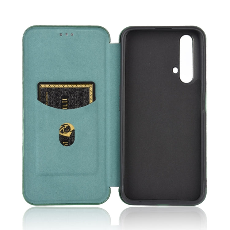 For OPPO Realme X3 Carbon Fiber Texture Horizontal Flip TPU + PC + PU Leather Case with Card Slot