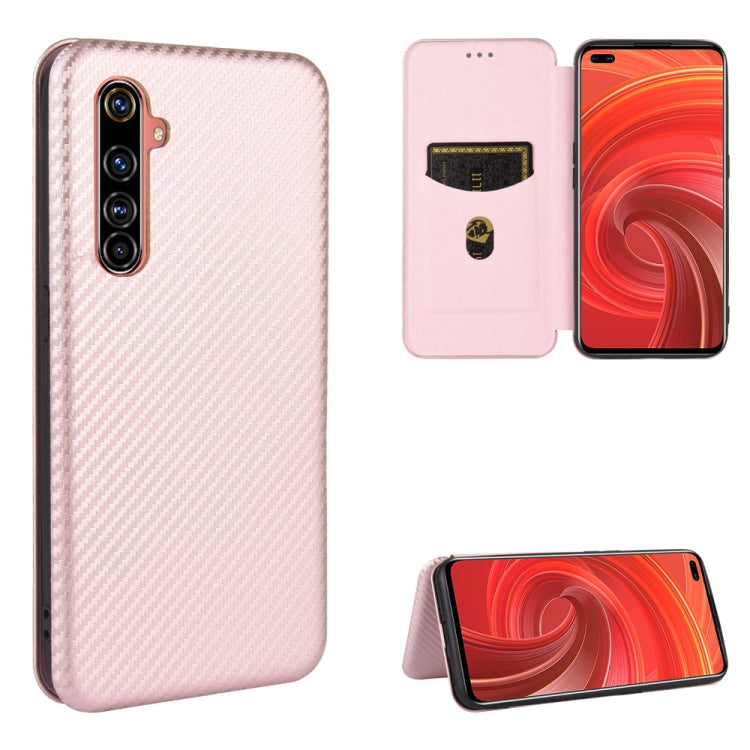 For OPPO Realme X50 Pro / X50 Pro 5G Carbon Fiber Texture Horizontal Flip TPU + PC + PU Leather Case with Card Slot
