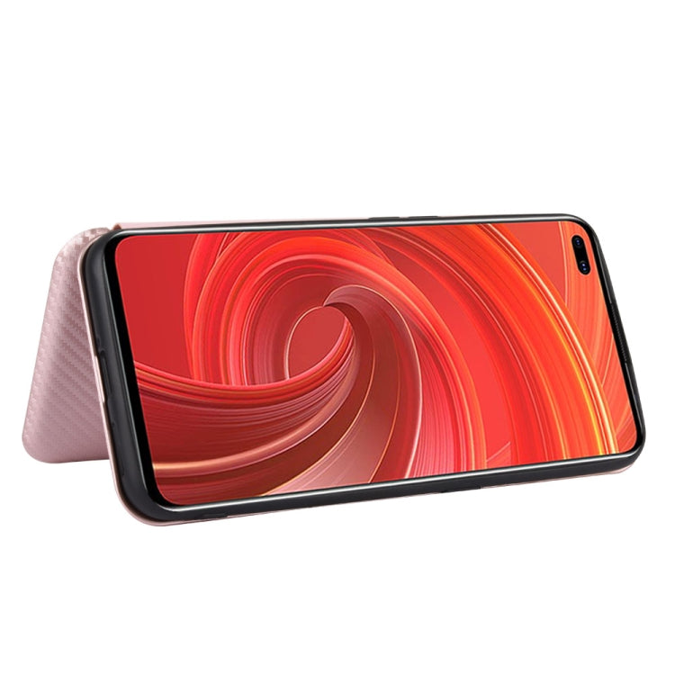 For OPPO Realme X50 Pro / X50 Pro 5G Carbon Fiber Texture Horizontal Flip TPU + PC + PU Leather Case with Card Slot