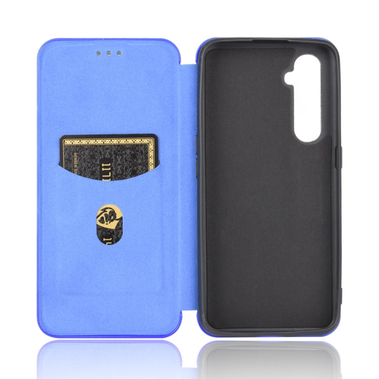 For OPPO Realme X50 Pro / X50 Pro 5G Carbon Fiber Texture Horizontal Flip TPU + PC + PU Leather Case with Card Slot