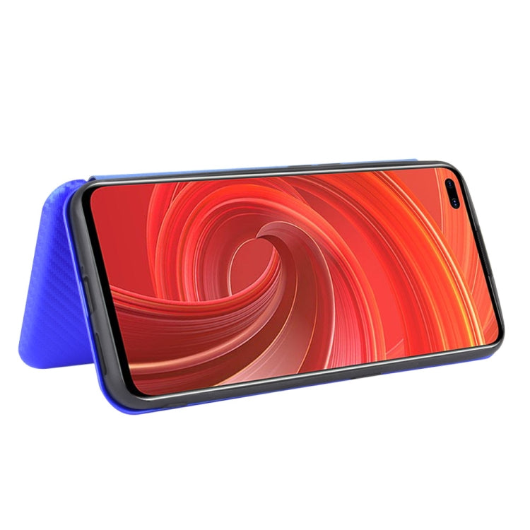 For OPPO Realme X50 Pro / X50 Pro 5G Carbon Fiber Texture Horizontal Flip TPU + PC + PU Leather Case with Card Slot