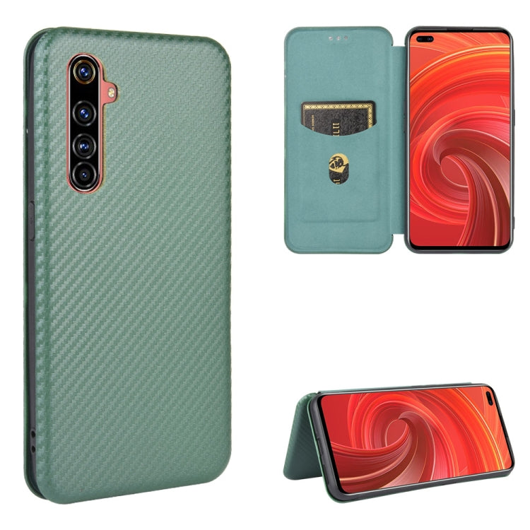 For OPPO Realme X50 Pro / X50 Pro 5G Carbon Fiber Texture Horizontal Flip TPU + PC + PU Leather Case with Card Slot