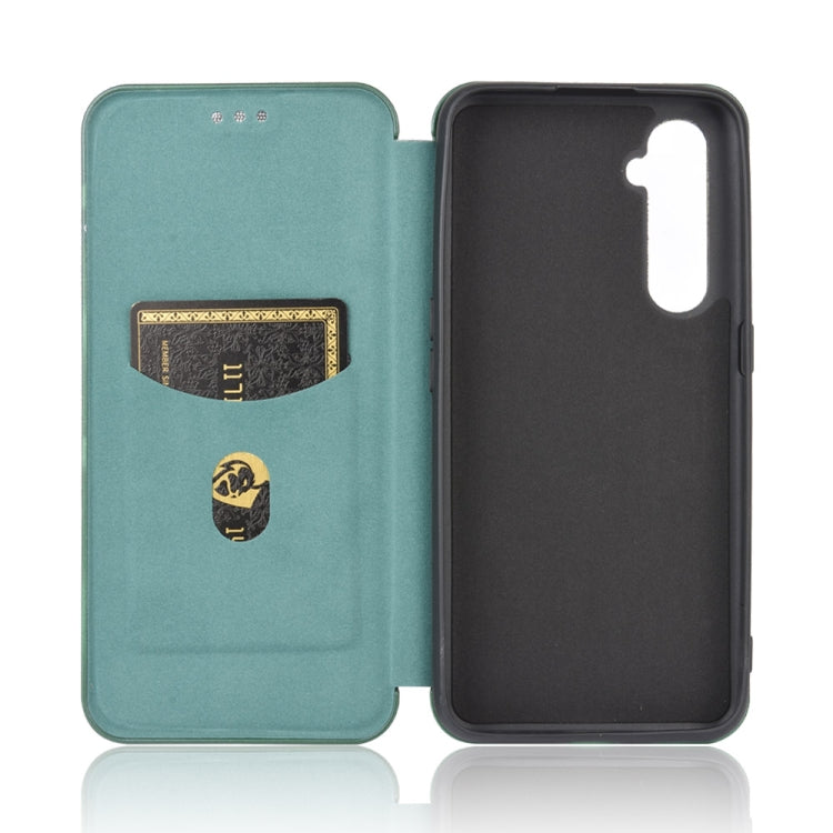 For OPPO Realme X50 Pro / X50 Pro 5G Carbon Fiber Texture Horizontal Flip TPU + PC + PU Leather Case with Card Slot