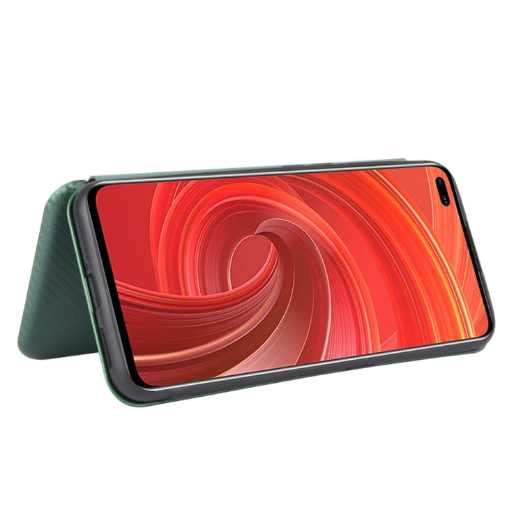For OPPO Realme X50 Pro / X50 Pro 5G Carbon Fiber Texture Horizontal Flip TPU + PC + PU Leather Case with Card Slot