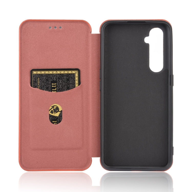 For OPPO Realme X50 Pro / X50 Pro 5G Carbon Fiber Texture Horizontal Flip TPU + PC + PU Leather Case with Card Slot