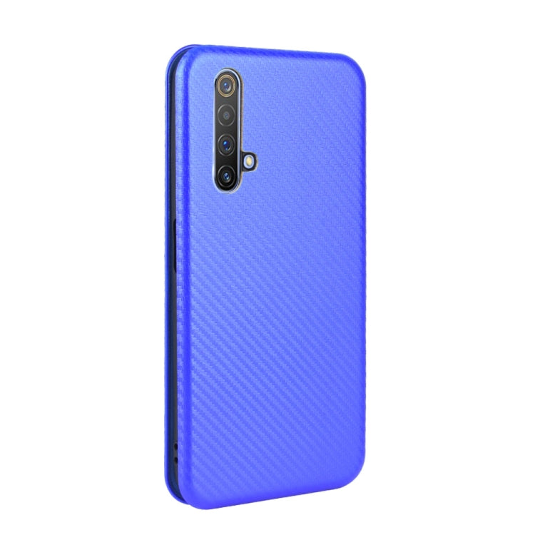For OPPO Realme X50 / X50 5G Carbon Fiber Texture Horizontal Flip TPU + PC + PU Leather Case with Card Slot