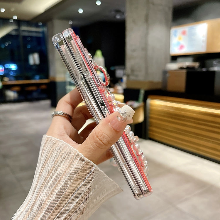 For Samsung Galaxy Z Fold Special Shell Pattern DIY Phone Case with Love Bracelet