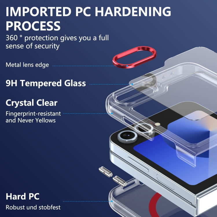 For Samsung Galaxy Z Flip6 lce Folding Series MagSafe Integrated Clear PC Phone Case