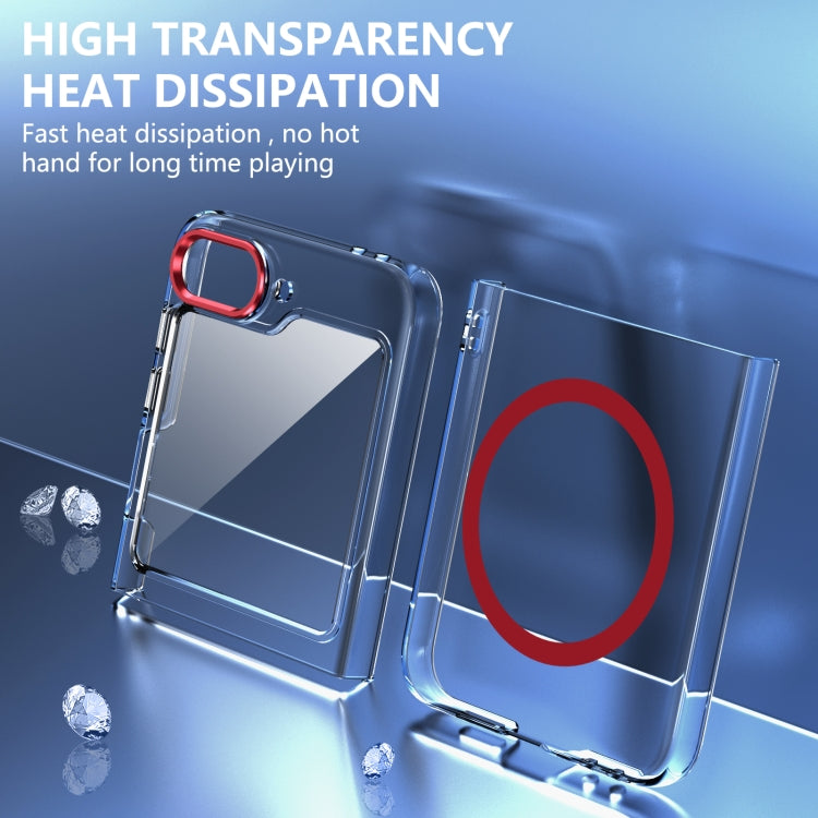 For Samsung Galaxy Z Flip6 lce Folding Series MagSafe Integrated Clear PC Phone Case