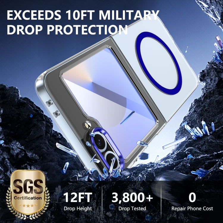 For Samsung Galaxy Z Flip5 lce Folding Series MagSafe Integrated Clear PC Phone Case