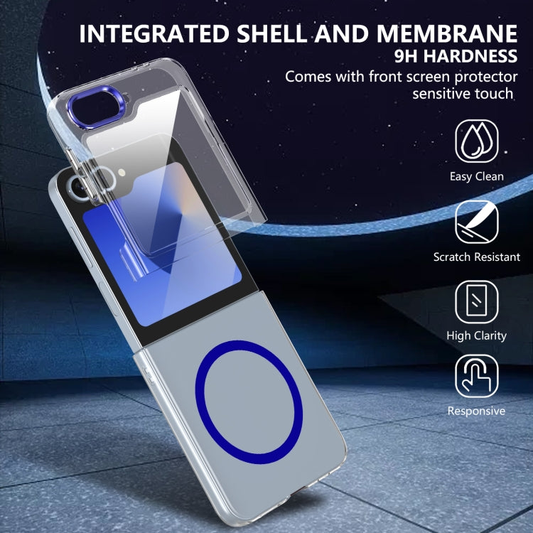 For Samsung Galaxy Z Flip5 lce Folding Series MagSafe Integrated Clear PC Phone Case