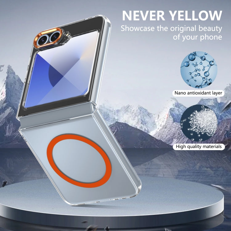 For Samsung Galaxy Z Flip5 lce Folding Series MagSafe Integrated Clear PC Phone Case