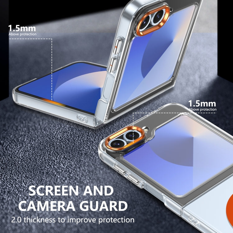 For Samsung Galaxy Z Flip5 lce Folding Series MagSafe Integrated Clear PC Phone Case