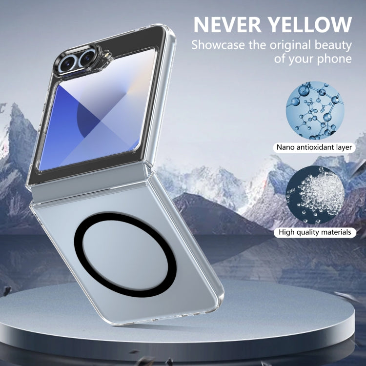 For Samsung Galaxy Z Flip5 lce Folding Series MagSafe Integrated Clear PC Phone Case