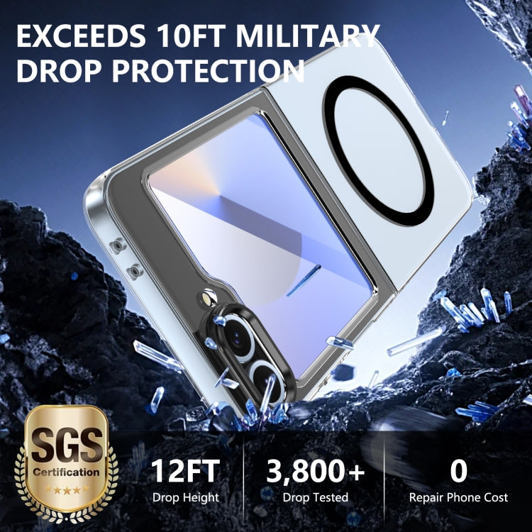 For Samsung Galaxy Z Flip5 lce Folding Series MagSafe Integrated Clear PC Phone Case