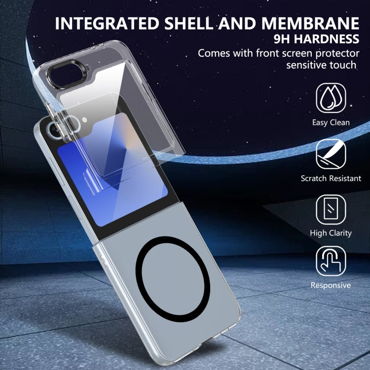 For Samsung Galaxy Z Flip5 lce Folding Series MagSafe Integrated Clear PC Phone Case