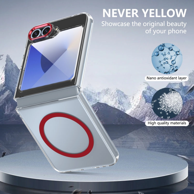 For Samsung Galaxy Z Flip5 lce Folding Series MagSafe Integrated Clear PC Phone Case