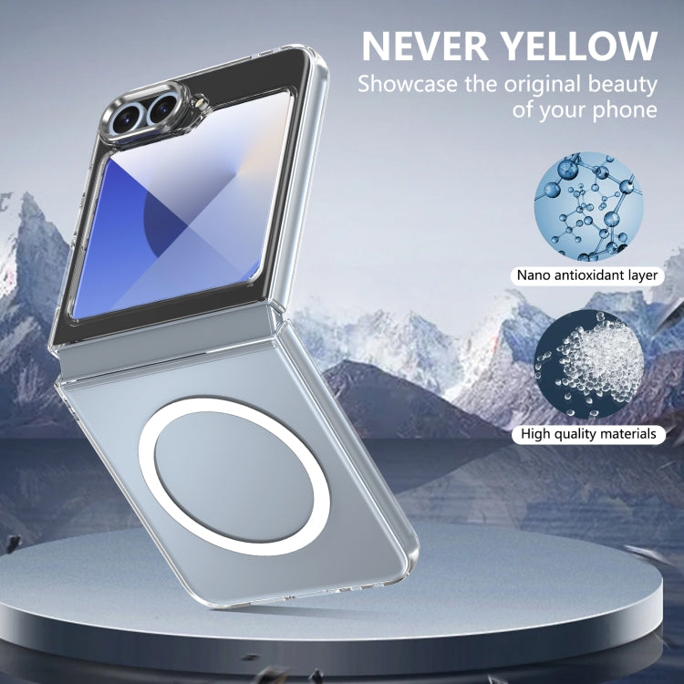 For Samsung Galaxy Z Flip5 lce Folding Series MagSafe Integrated Clear PC Phone Case