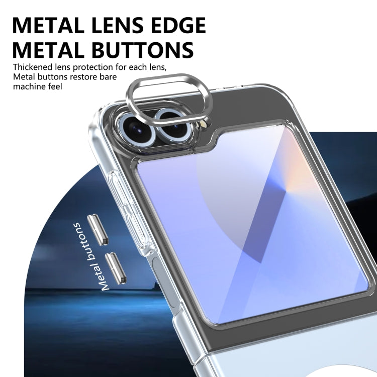 For Samsung Galaxy Z Flip5 lce Folding Series MagSafe Integrated Clear PC Phone Case