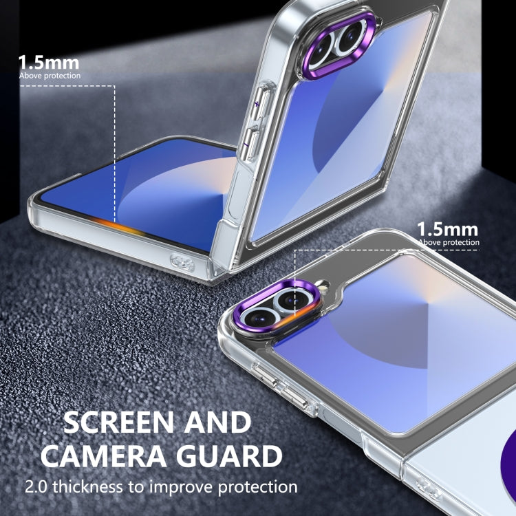 For Samsung Galaxy Z Flip5 lce Folding Series MagSafe Integrated Clear PC Phone Case